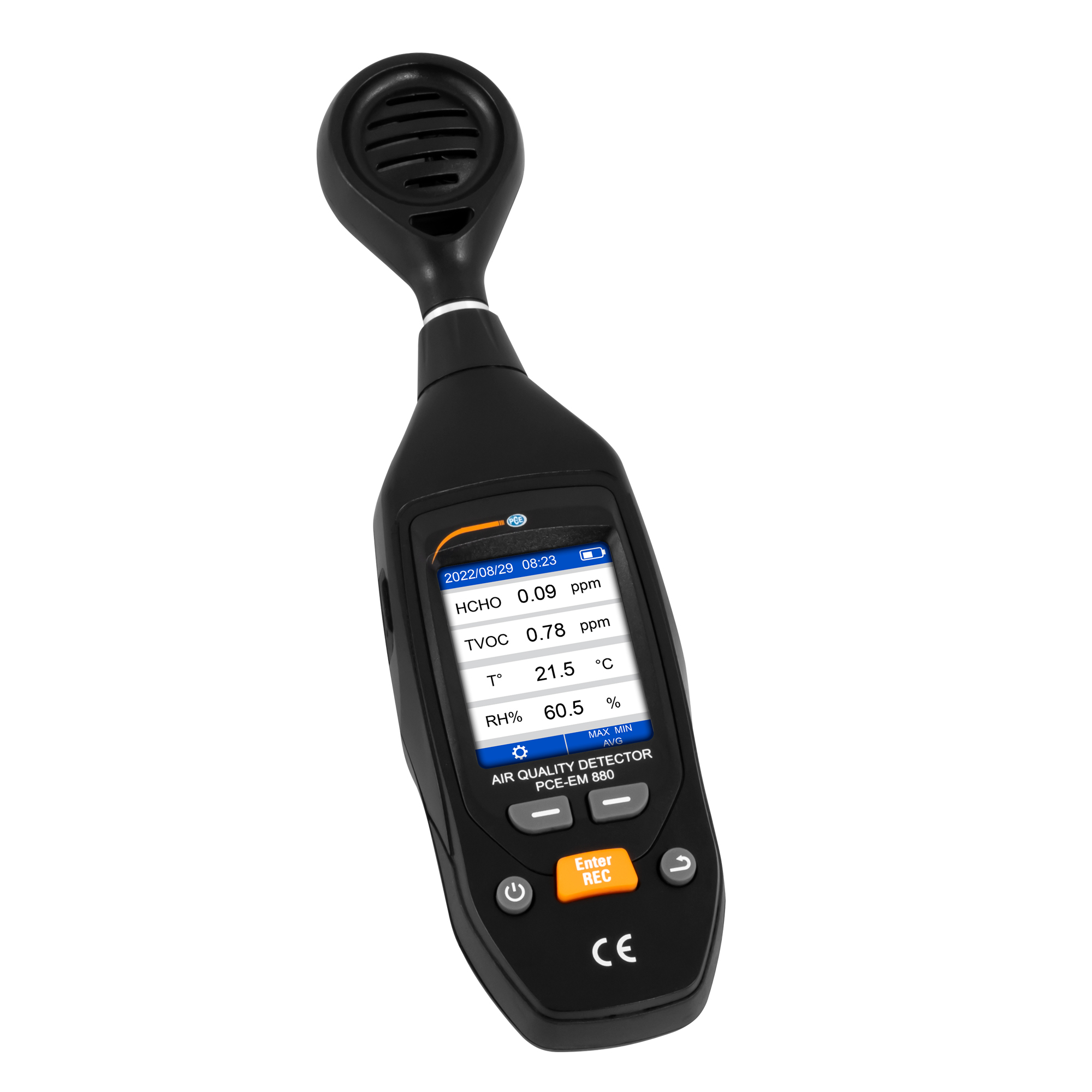 PCE HCHO/TVOC Detector — Measures Temperature, Humidity, Model# PCE-EM 880